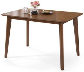ROXY noten naturel, 120cm/80cm - RETRO KEUKEN-/DININGTAFEL - rechthoekige houten tafel