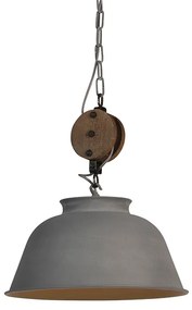 QAZQA Industriële hanglamp betonlook - Bax Industriele / Industrie / Industrial E27 rond Binnenverlichting Lamp