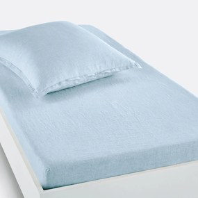 Hoeslaken in gewassen linnen, omslag 30 cm, Linot