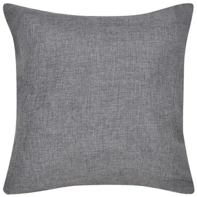 vidaXL Kussenhoezen linnen look 40 x 40 cm antraciet 4 stuks