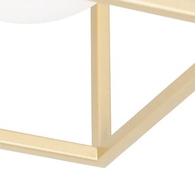 Design plafondlamp goud met wit glas - Aniek Design G9 vierkant Binnenverlichting Lamp