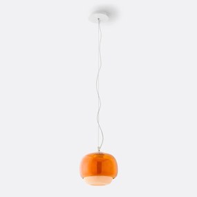 Hanglamp in gekleurd glas,Ø21,5 cm, Kinoko