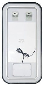 Saniclear Denver Black spiegel met verwarming, direct en indirect licht mat zwart 50x100cm