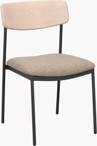 Stapelbare eetstoelen Maymont van eikenhout, 2-delig