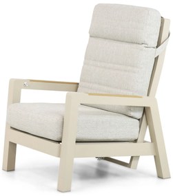 Verstelbare Tuinstoel Aluminium/Polywood (teakfinish) Taupe-naturel-bruin Lifestyle Garden Furniture Evora