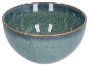 Schaal reactieve glazuur, steengoed, groen,Ø 13,5 cm