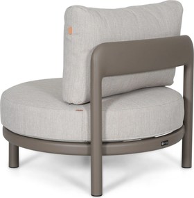 Tuinstoel Aluminium Taupe-naturel-bruin Santika Wave