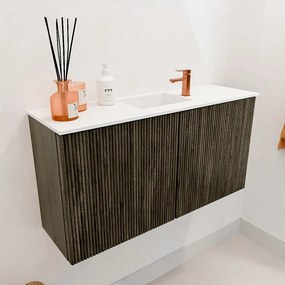 Mondiaz Joya 80cm toiletmeubel shadow met wastafel faye midden 1 kraangat talc