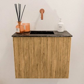 Mondiaz Joya DLux 50cm toiletmeubel oak met wastafel faye midden zonder kraangat lava