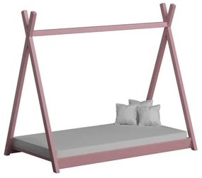 Peuter Roze Eenpersoons hemelbed - Titus Tipi-stijl voor kinderen Kinderen Peuter Junior 5056231719209 Children's Beds Home, 140x70, Geen Children's B
