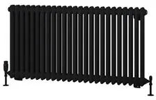 Eastbrook Rivassa 2 koloms radiator 115x60cm staal 1573W zwart mat