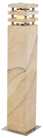 Buitenlamp zandsteen met grondpin en kabelmof 70cm IP55 - Grumpy