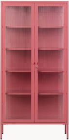 Metalen vitrinekast The Collector met gefacetteerd glas