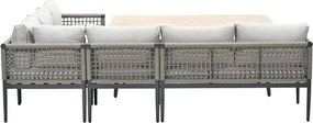 Garden Impressions Burela lounge dining set 6-delig rechts - taupe