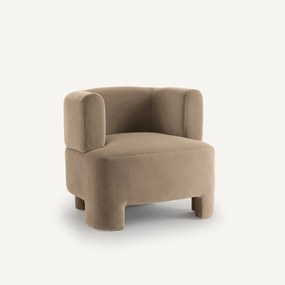 Fauteuil in fluweel, klein model, Darrel