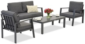 Zakintos Coffee 4 antraciet aluminium set Garden Point