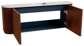 Mondiaz Joya DLux 115cm toiletmeubel ronding links/rechts ruby met wastafel faye midden zonder kraangat frappe