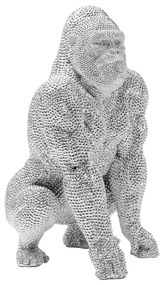 Kare Design Shiny Gorilla Silver Deco Gorilla Beeld 46 Cm