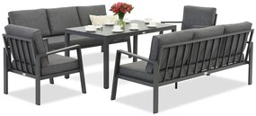 Zakintos Apetito 8 antraciet aluminium set Garden Point