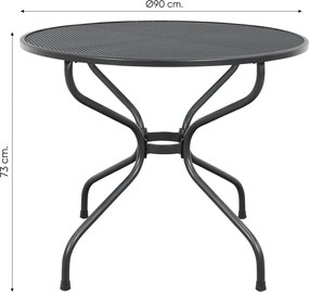 Royal Garden strekmetaal tuintafel rond - Ø90 cm. - Antraciet