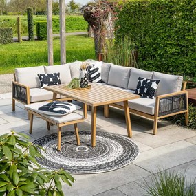Garden Impressions San Capri lounge dining set 5-delig - light teak aluminium