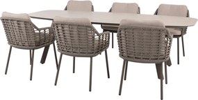 Manolo Puglia dining tuinset 240x103xH75 cm 7 delig keramiek terre Taste 4SO