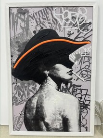 Neon Art Smoking Woman