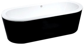Best Design Black & White vrijstaand bad 178 x 80 x 55cm