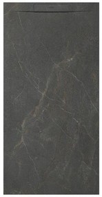 Zenon Essenza West Douchebak - 100x90cm - antislip - antibacterieel - mineraalmarmer - rechthoek - Mountain SW1182625 / SW1212353