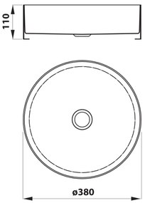 Sapho Aurum waskom rond 38cm zwart