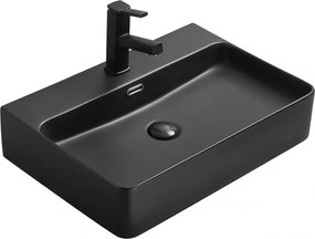 Mexen Lara opbouwwastafel 60 x 42 cm, zwarte mat - 21166085