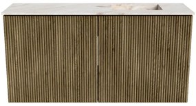 Mondiaz Joya DLux 80cm toiletmeubel dusk met wastafel faye rechts 1 kraangat frappe