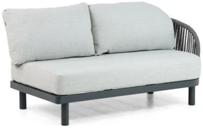 Hoek loungeset 5 personen Aluminium/rope Grijs  Santika Furniture Santika