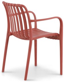 Tuinset 4 personen 160 cm Kunststof Rood Domani Furniture Vento/Weston