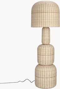 Rieten vloerlamp Sikkim