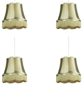 Set van 4 retro hanglampen groen 45 cm - Granny