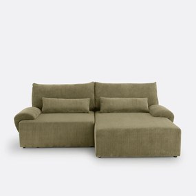 Hoekbank met koffer, ribfluweel, MAONA