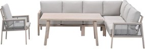 Garden Impressions San Capri lounge dining set 6-delig incl. stoel - light oak aluminium