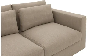Goossens Excellent Bank Gs-1505 Met Chaise Longue bruin, stof, 2,5-zits, elegant chic met chaise longue links