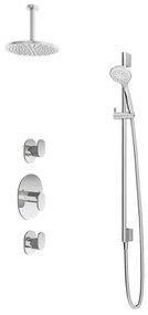 Hotbath Get Together IBS5CR inbouwdouche met 3s handdouche, 15cm plafondbuis en glijstang chroom