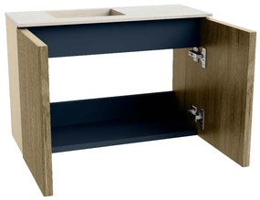 Mondiaz Joya DLux 60cm toiletmeubel dusk met wastafel faye links zonder kraangat meli