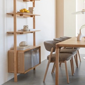 Zuiver Rise Natural Design Wandrek Gebogen Eikenhout - 90x35x180cm.