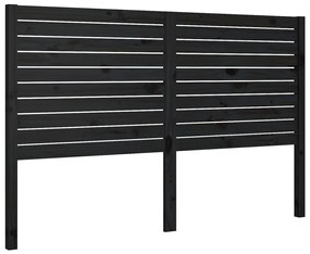 vidaXL Hoofdbord 186x4x100 cm massief grenenhout zwart