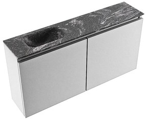 Mondiaz Ture DLux toiletmeubel 100cm plata met wastafel lava links met kraangat