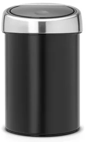 Brabantia Touch Bin Afvalemmer - wand - 3 liter - kunststof binnenemmer - matt black 364440