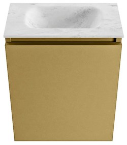 Mondiaz Ture DLux toiletmeubel 40cm oro met wastafel opalo midden zonder kraangat