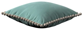 Dekoria Kussenhoes Wera met pompons, mintgroen 45 x 45 cm