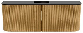 Mondiaz Joya 115cm toiletmeubel ronding links/rechts oak met wastafel faye midden 1 kraangat urban