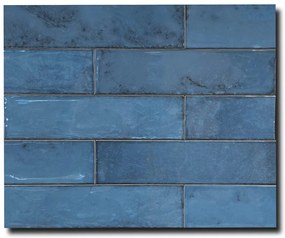 Wandtegel 7,5x30 Cm Cifre Drop Marine Glans RBT153