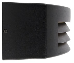 Smart buiten wandlamp zwart IP44 incl. Wifi A60 - Hurricane